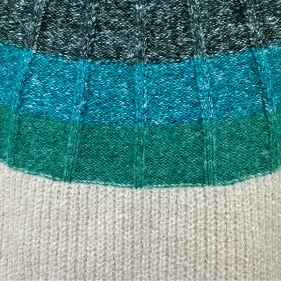 GREYLIN Ombré Funnelneck Knit Sweater XS-S Cream Beige Green Blue - Picture 6 of 10